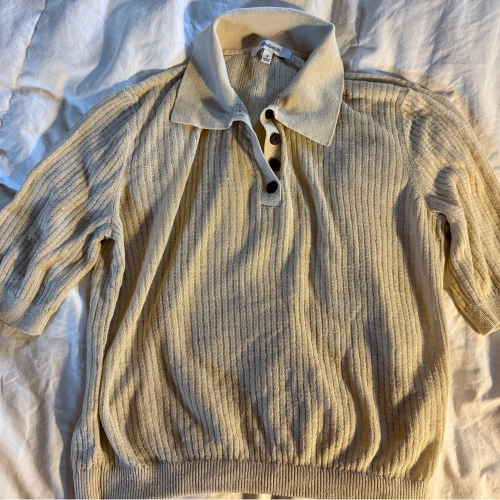 Madewell Women’s Beige Pull-over Shirt Sweater